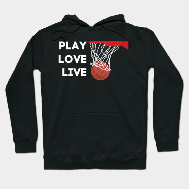 Basketball Cool Quote Saying Streetball Sports Hoodie by Onceer